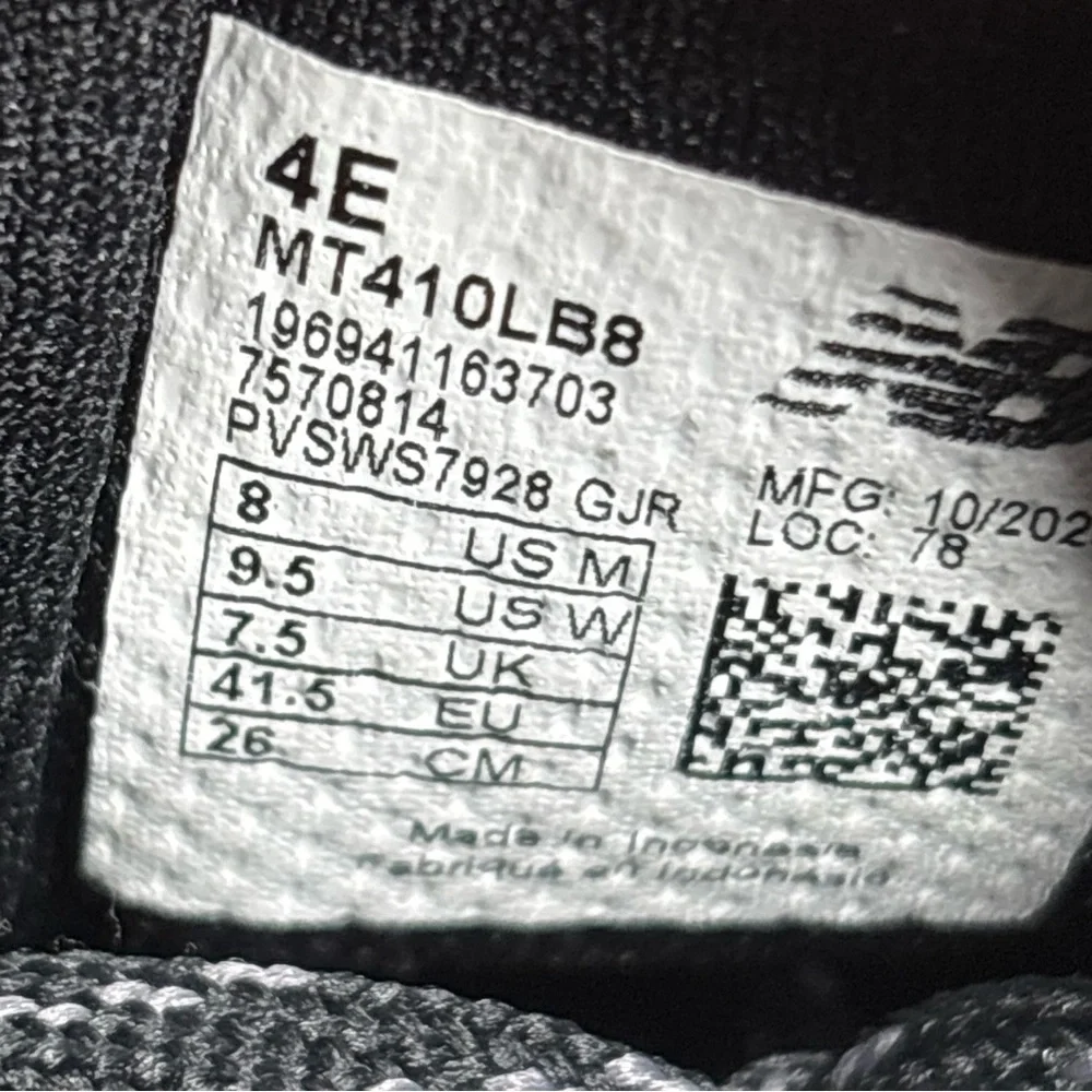 NEW - New Balance Size 8‎ 4E Extra Wide T410 Sneakers